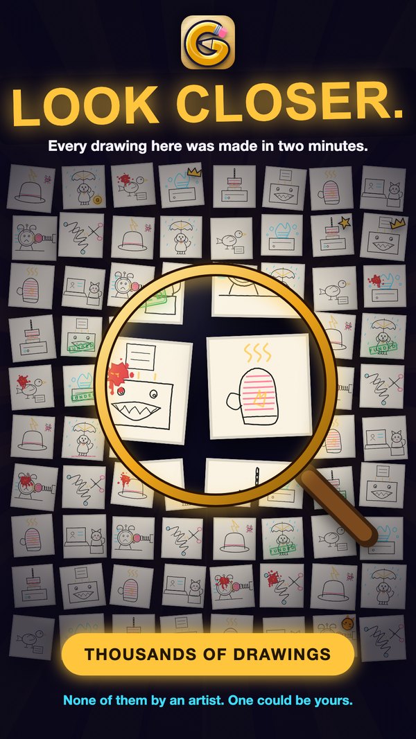 Thousands of drawings by players