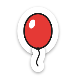 Balloon sticker