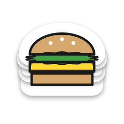 Burger sticker