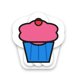 Cupcake sticker