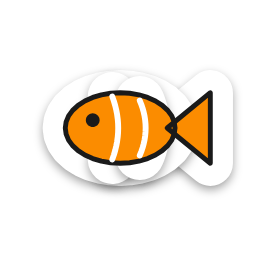 Fish sticker