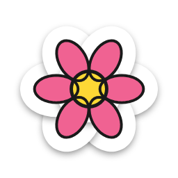 Flower sticker