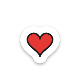 Heart sticker