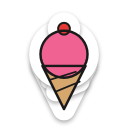 Ice cream sticker