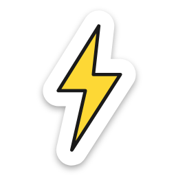Lightning sticker