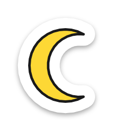 Moon sticker