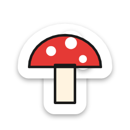 Mushroom sticker