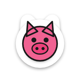 Pig sticker