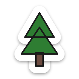 Pine tree sticker