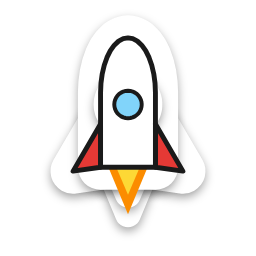 Rocket sticker